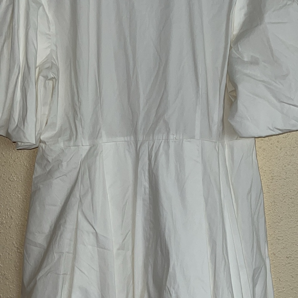 Mine White Casual Button Down Shirt dress 1XL - Picture 8 of 8